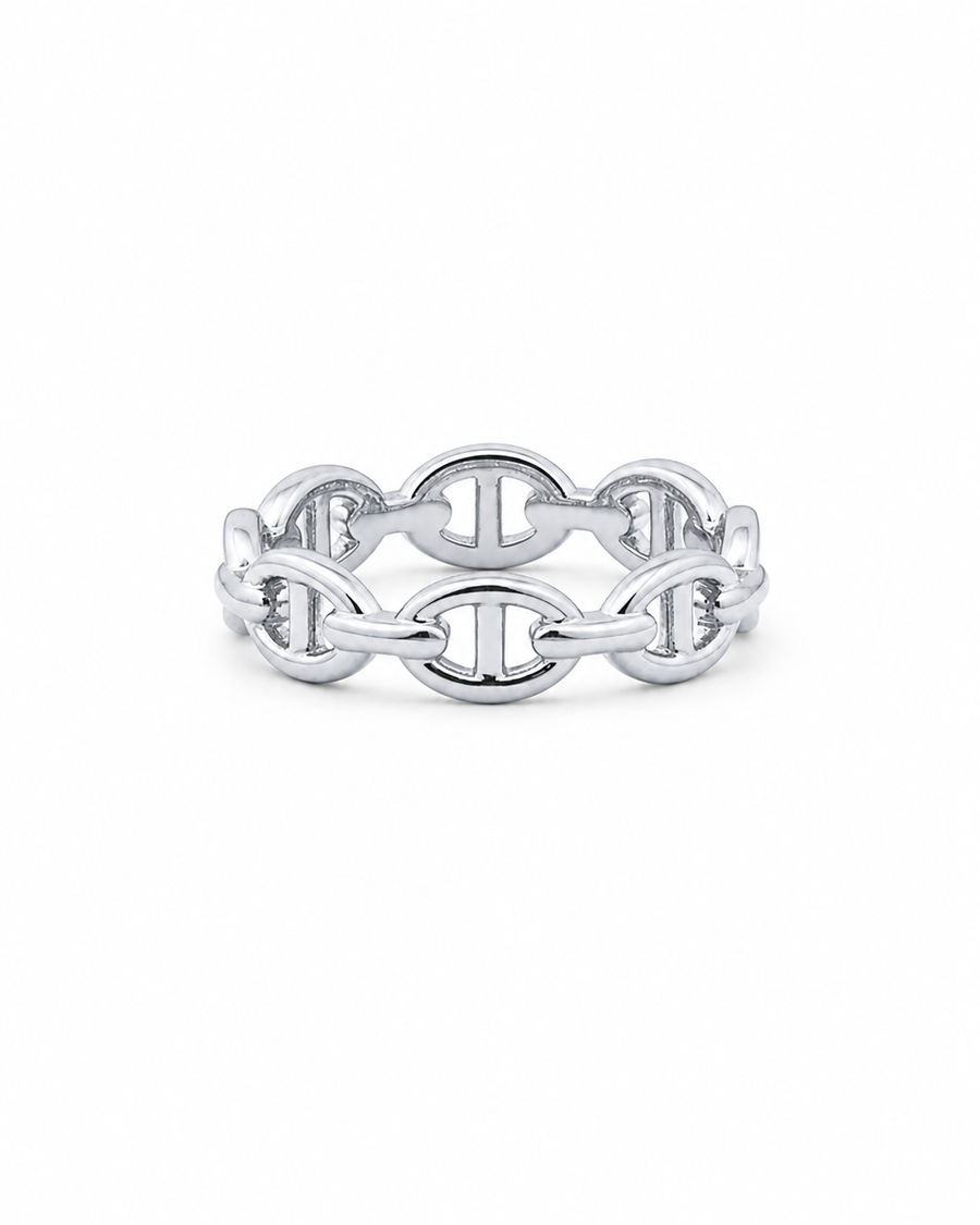 14K Gold Riviera Link Ring