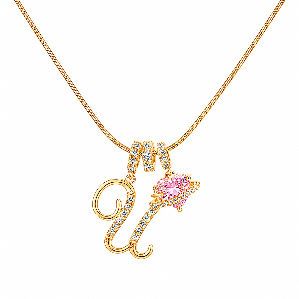 14K Gold Cherie Initial Necklace