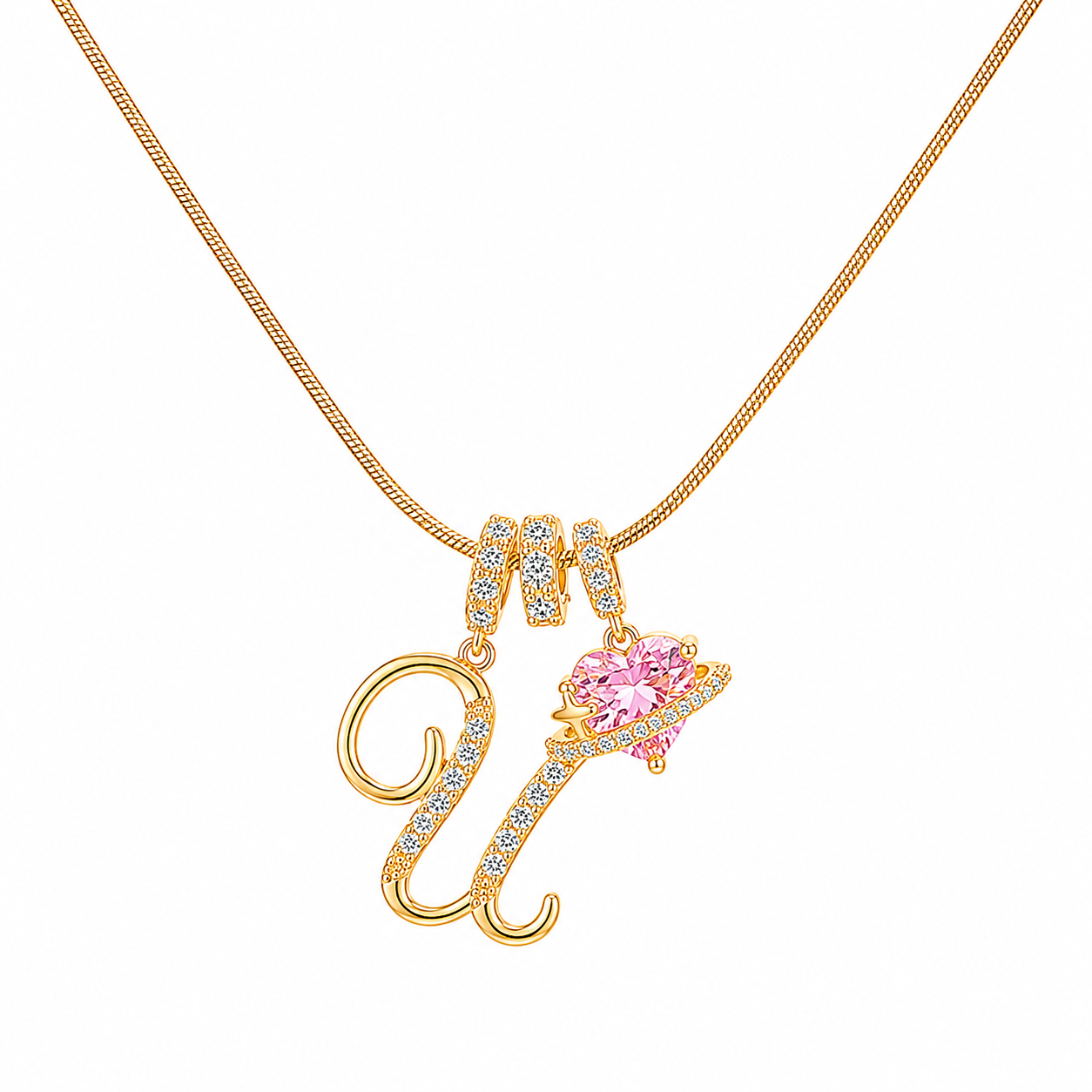 14K Gold Cherie Initial Necklace