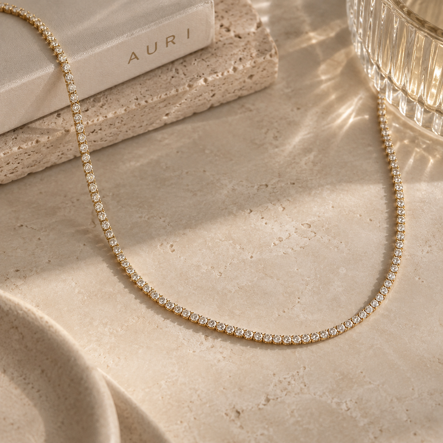 14K Gold Aria Tennis Choker