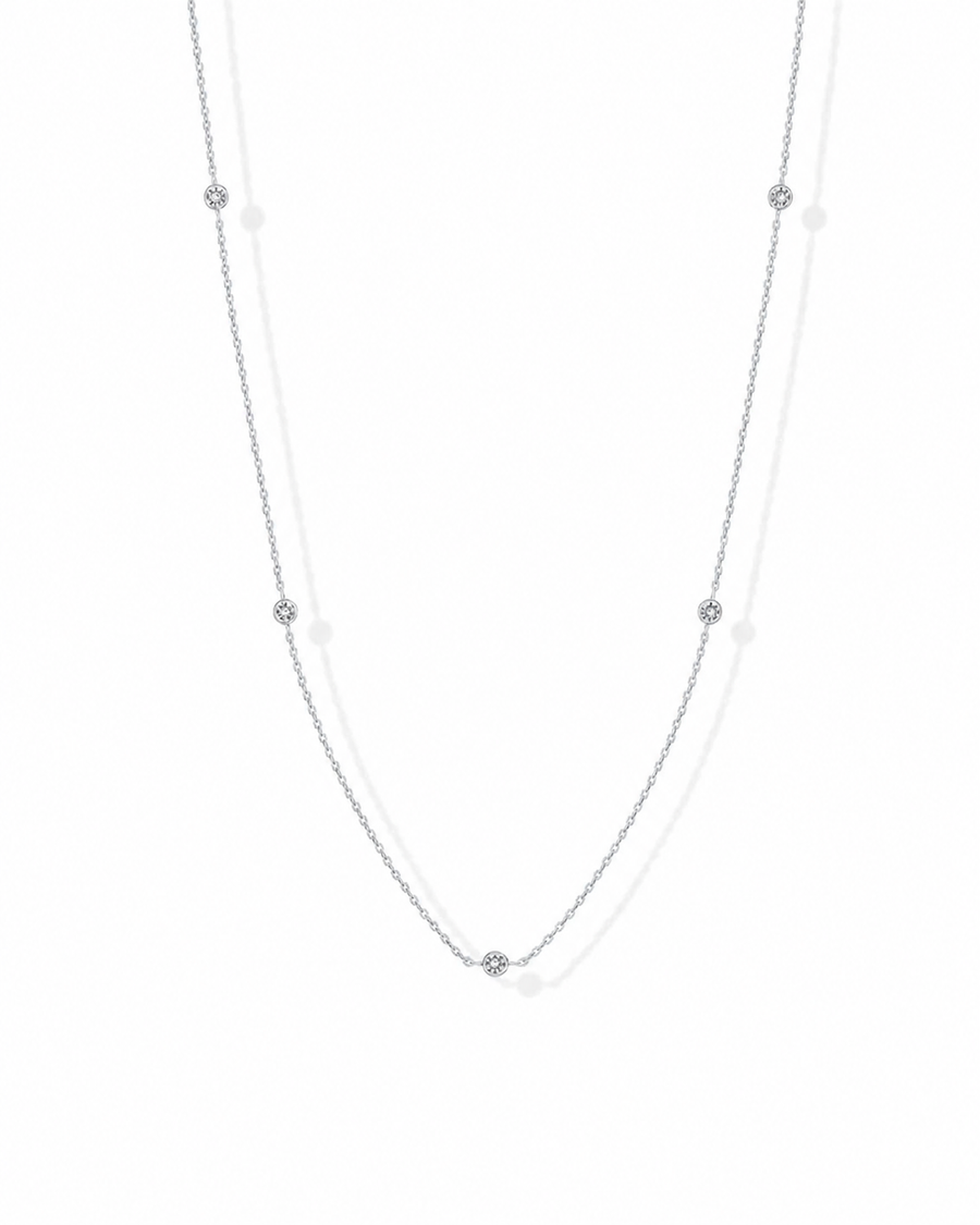 14K Gold Five-Stone Necklace