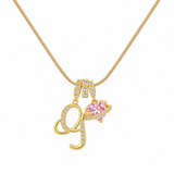 14K Gold Cherie Initial Necklace