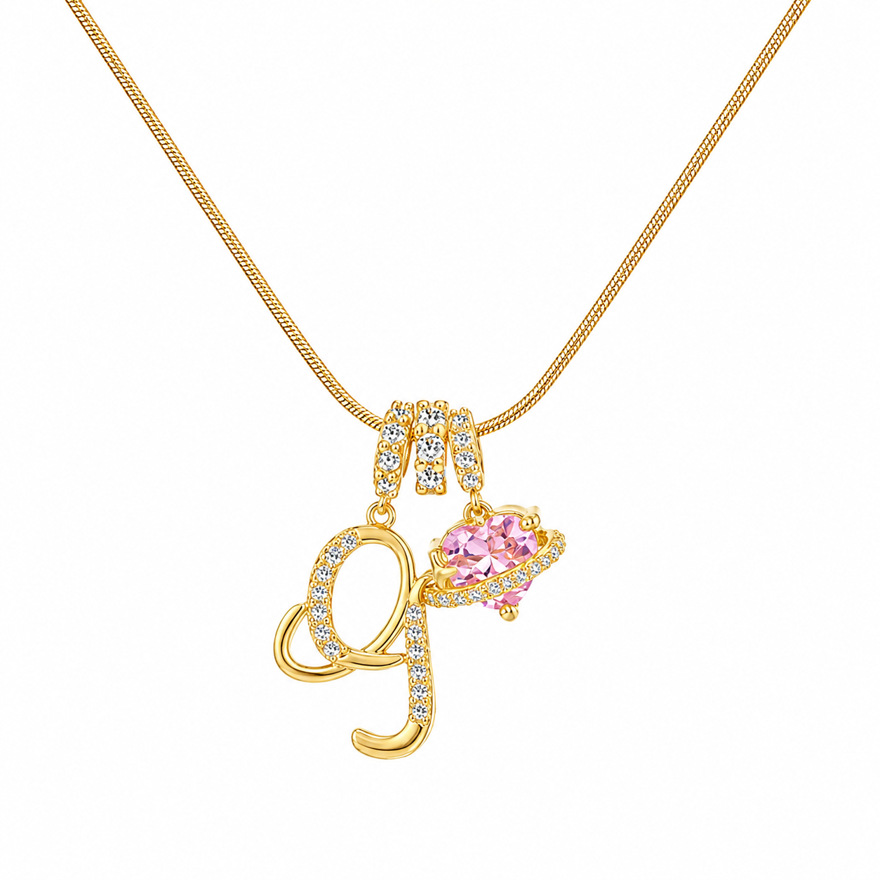 14K Gold Cherie Initial Necklace