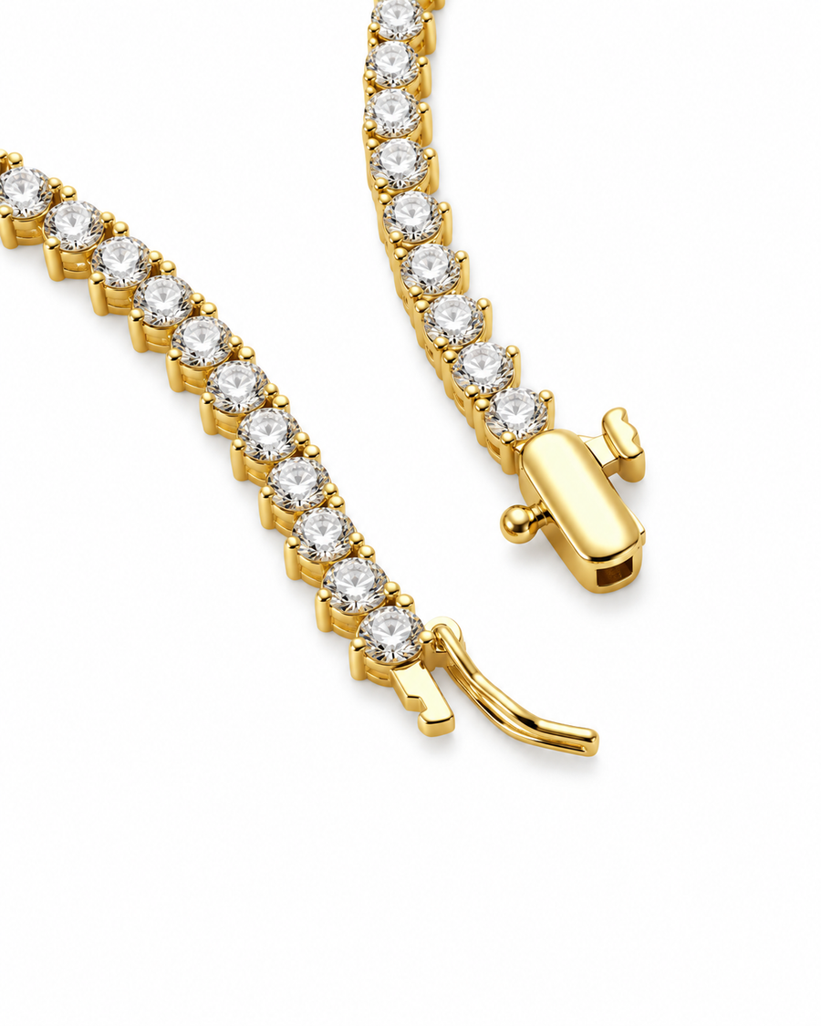 14K Gold Riviera Tennis Necklace