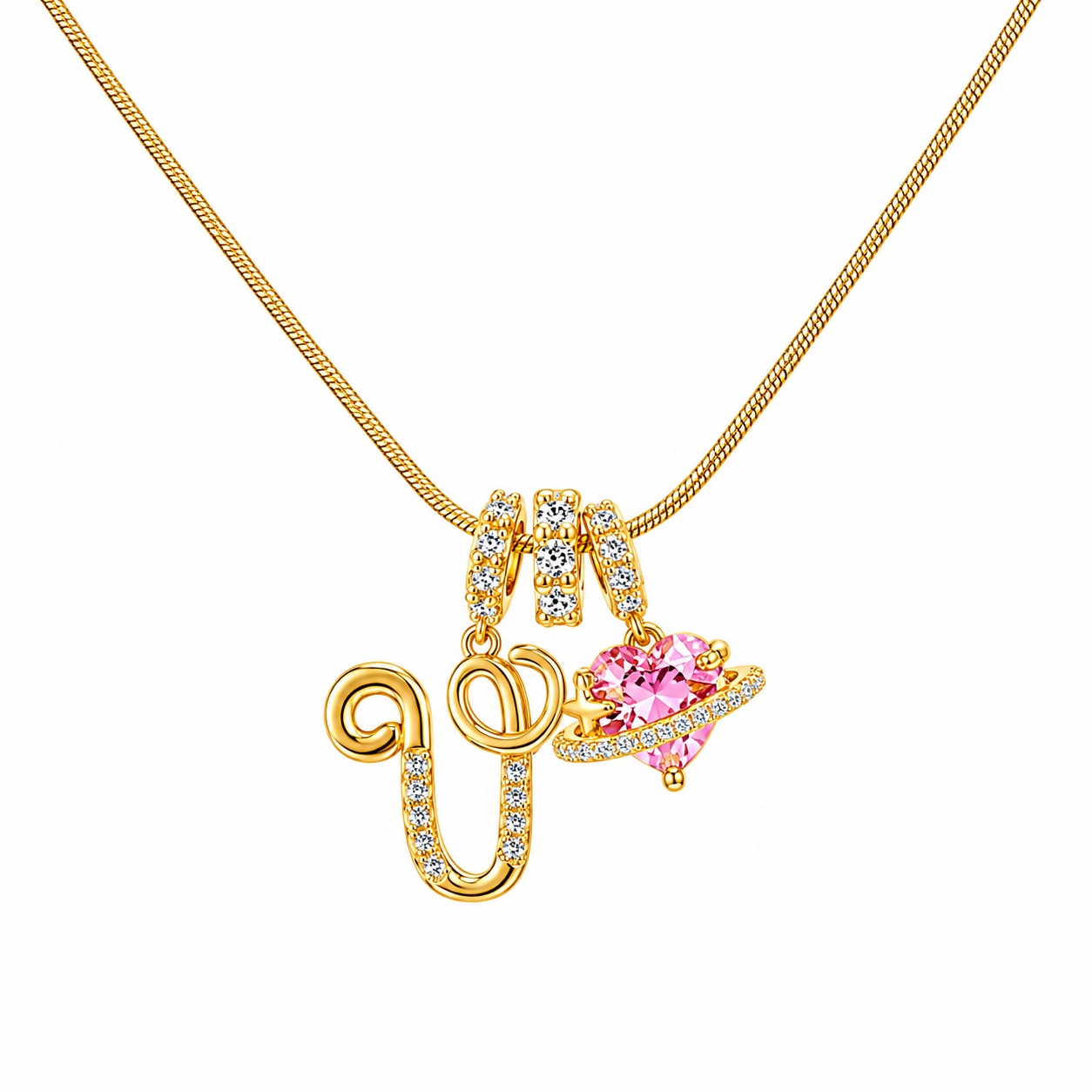 14K Gold Cherie Initial Necklace