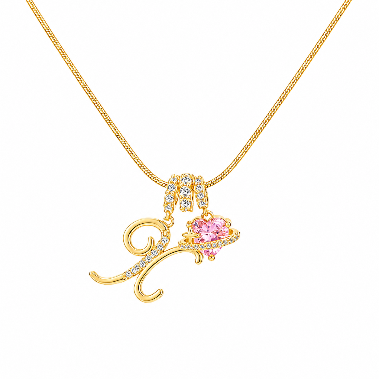 14K Gold Cherie Initial Necklace