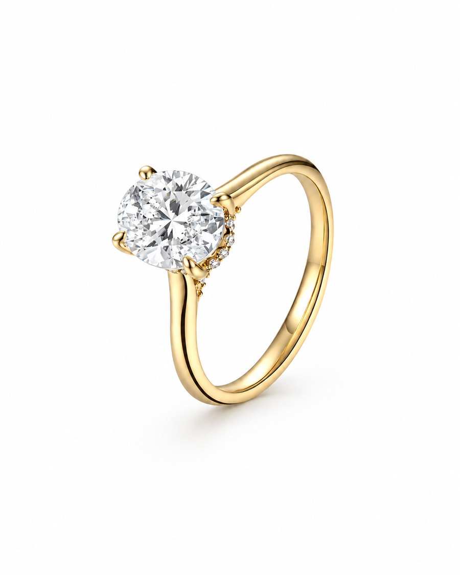 14K Gold Riviera Ring