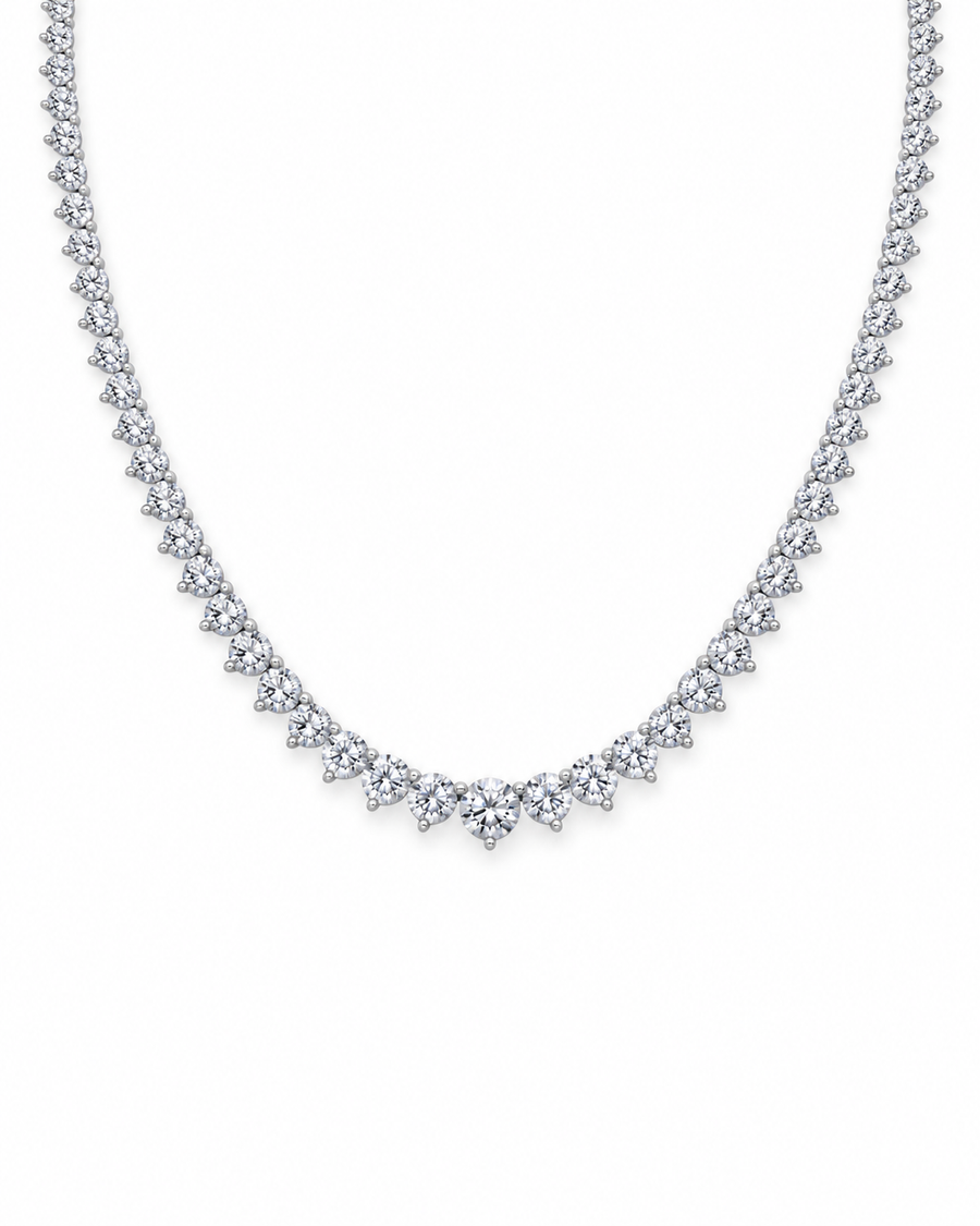 14K Gold Riviera Tennis Necklace