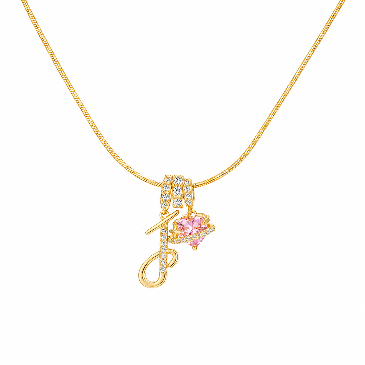 14K Gold Cherie Initial Necklace