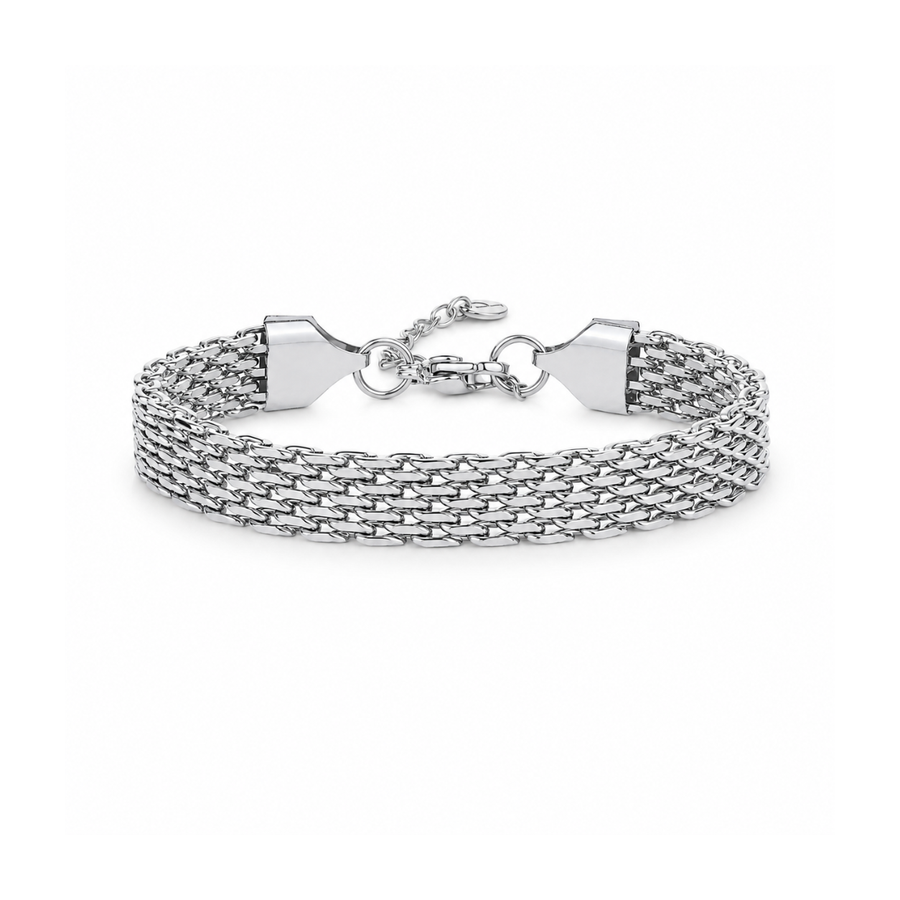 14K Gold Woven Chain Bracelet