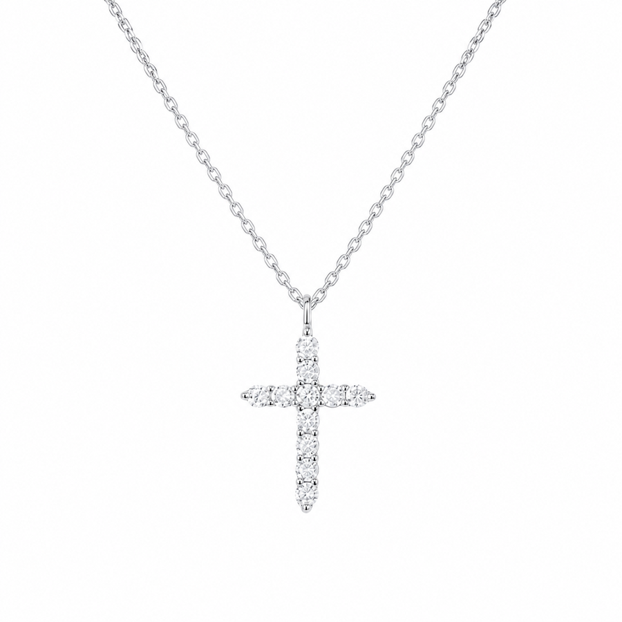 14K Gold Grace Cross Pendant