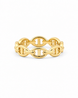 14K Gold Riviera Link Ring