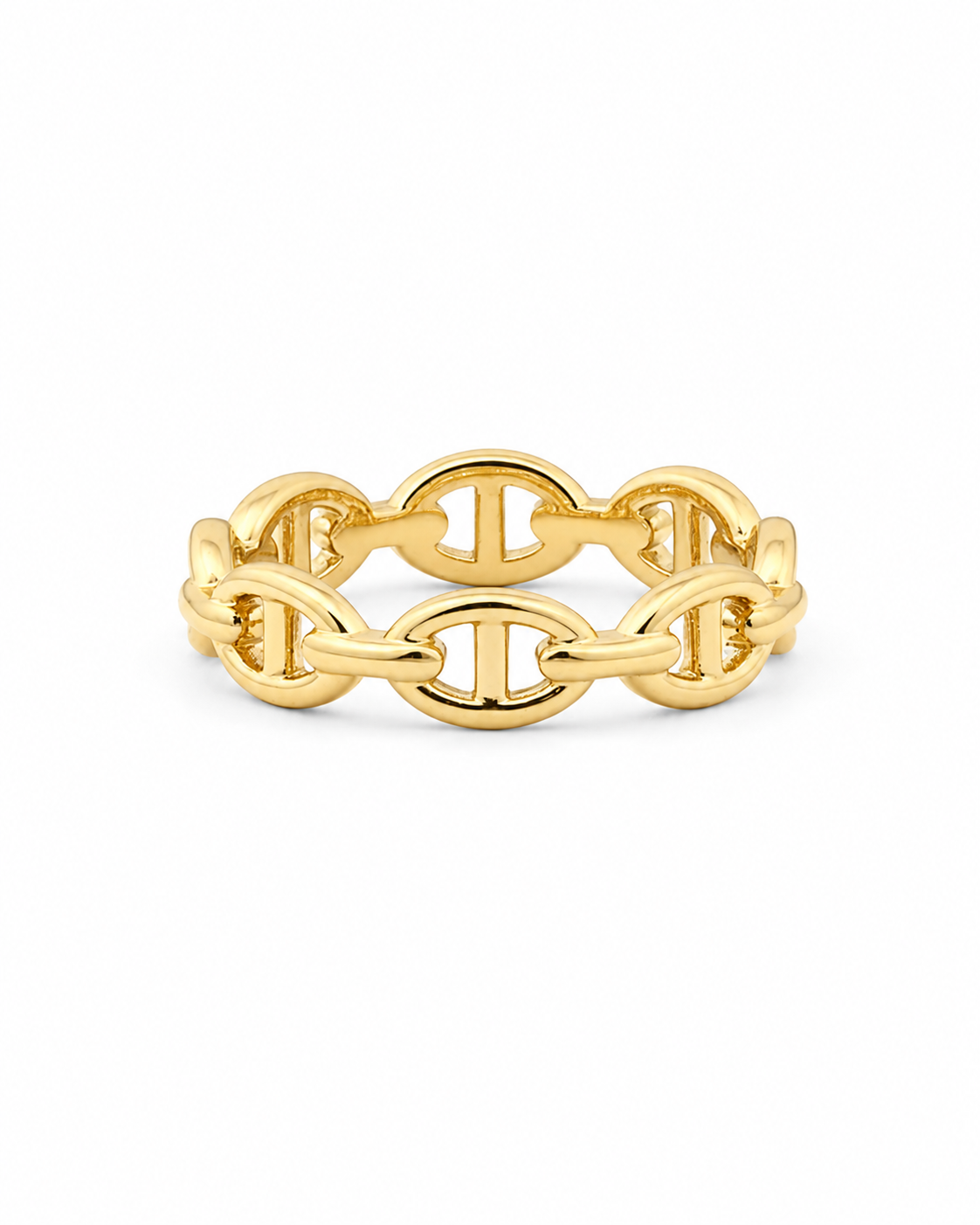 14K Gold Riviera Link Ring