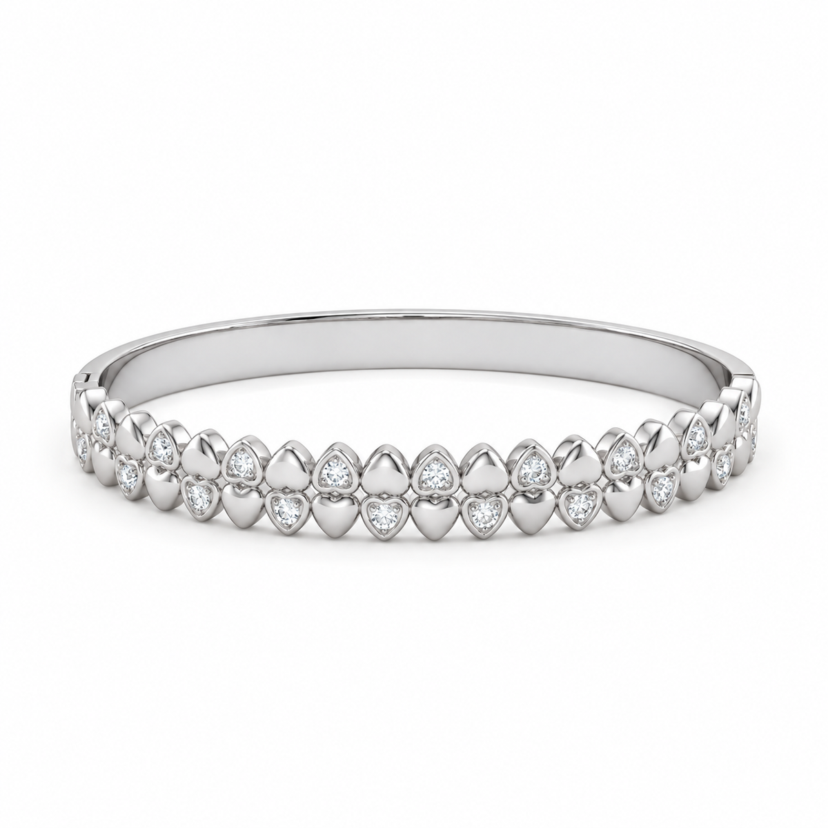 14K Gold Mille Cuori Bangle
