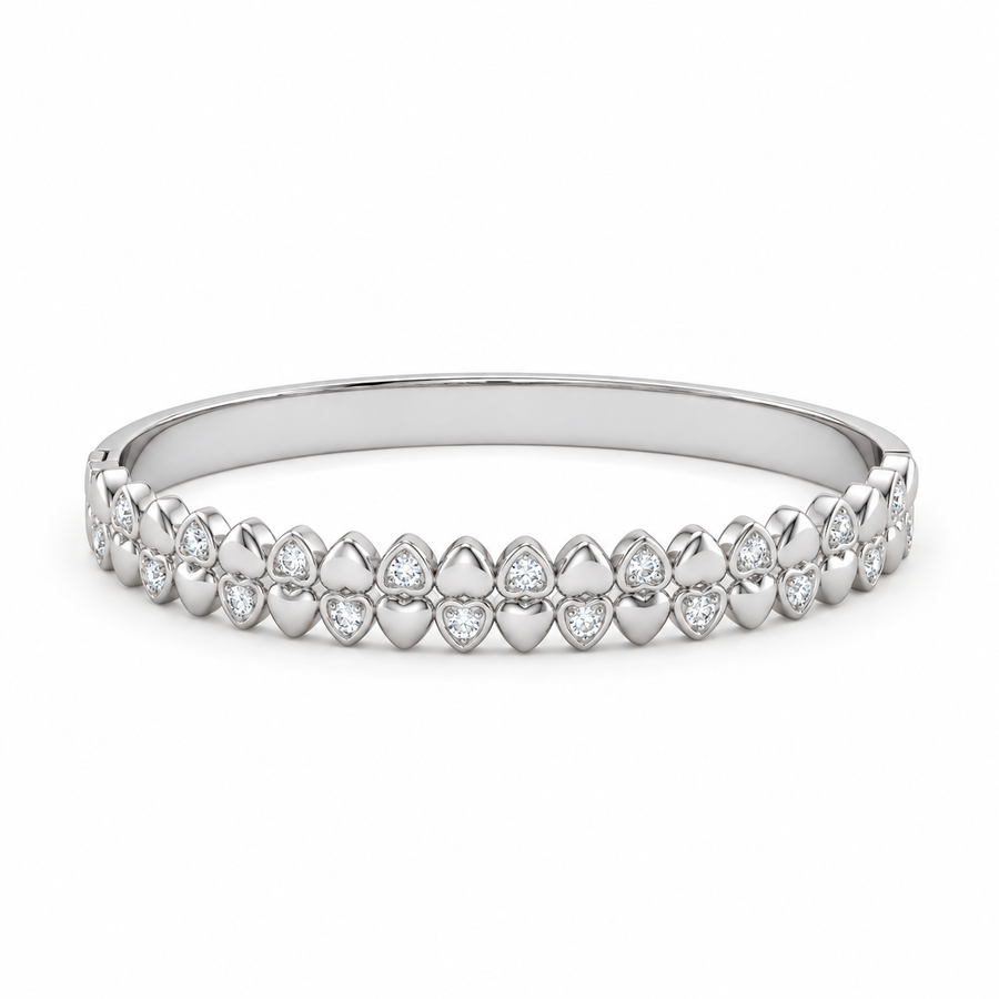 14K Gold Mille Cuori Bangle