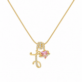 14K Gold Cherie Initial Necklace