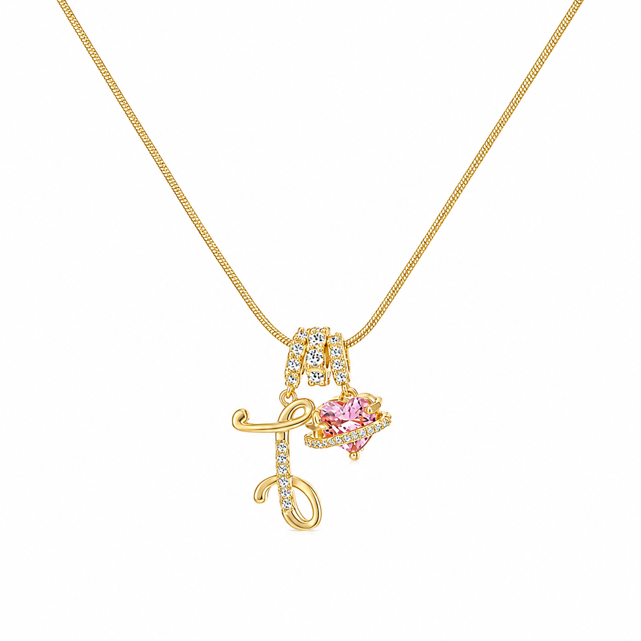 14K Gold Cherie Initial Necklace