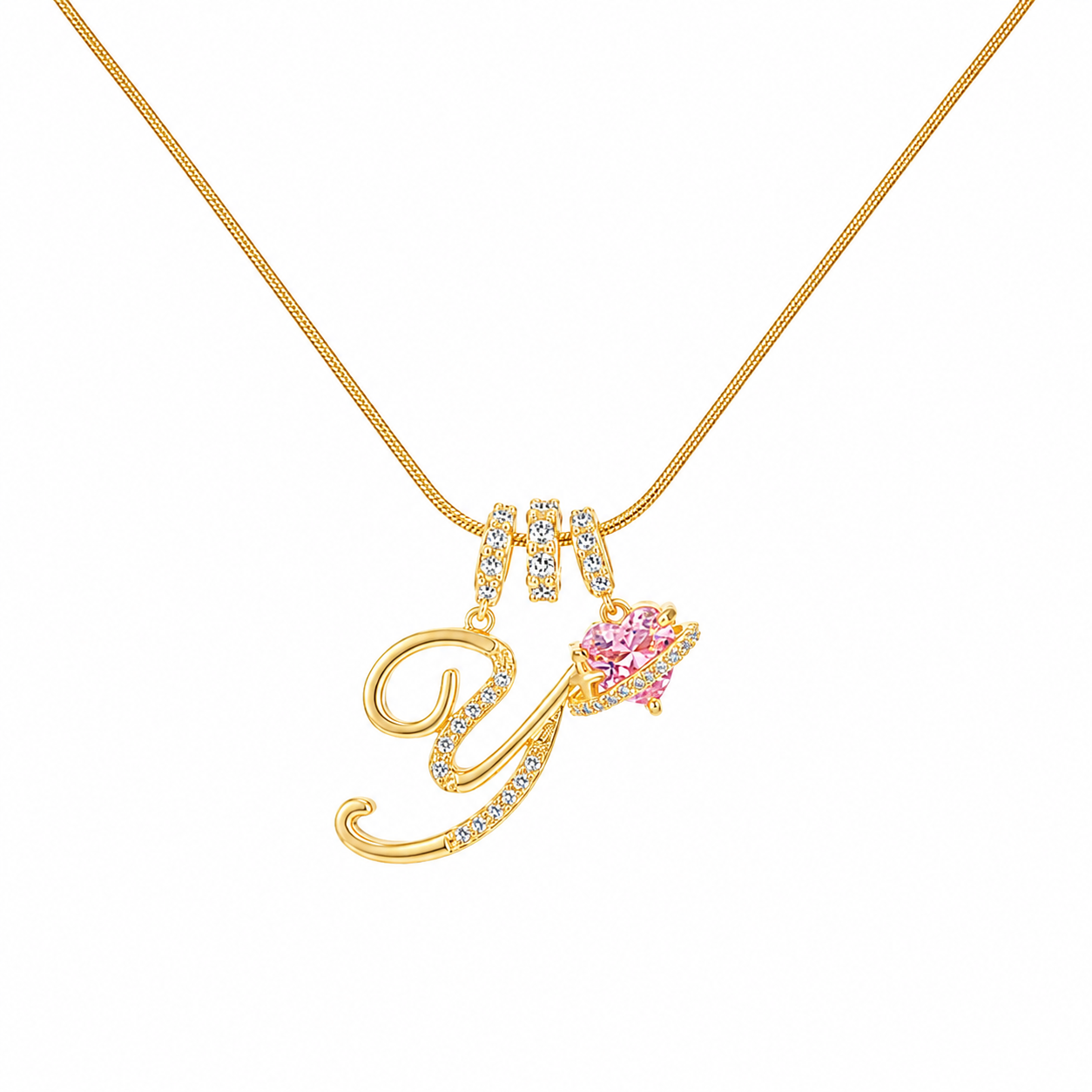 14K Gold Cherie Initial Necklace