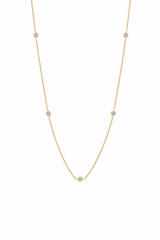 14K Gold Five-Stone Necklace