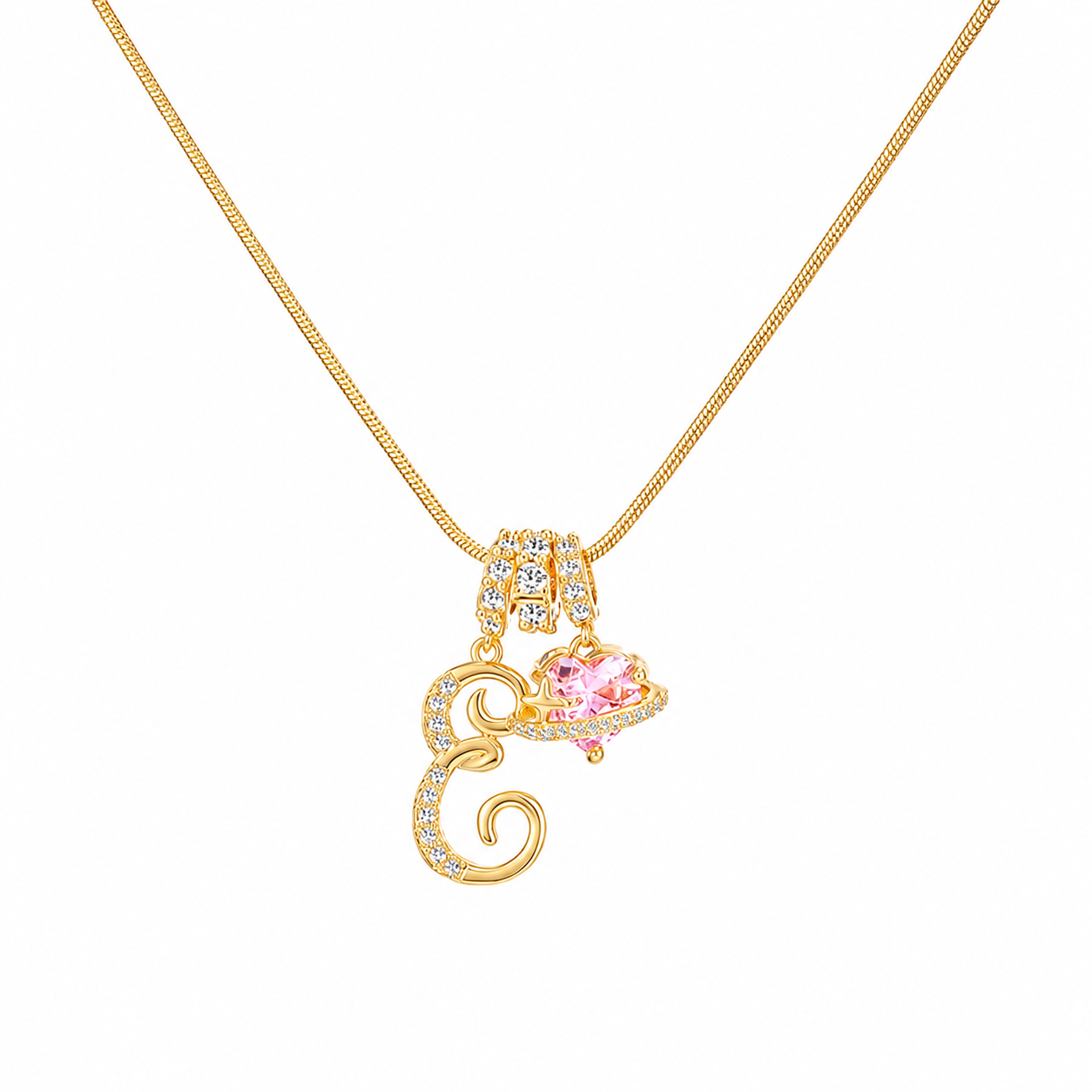 14K Gold Cherie Initial Necklace