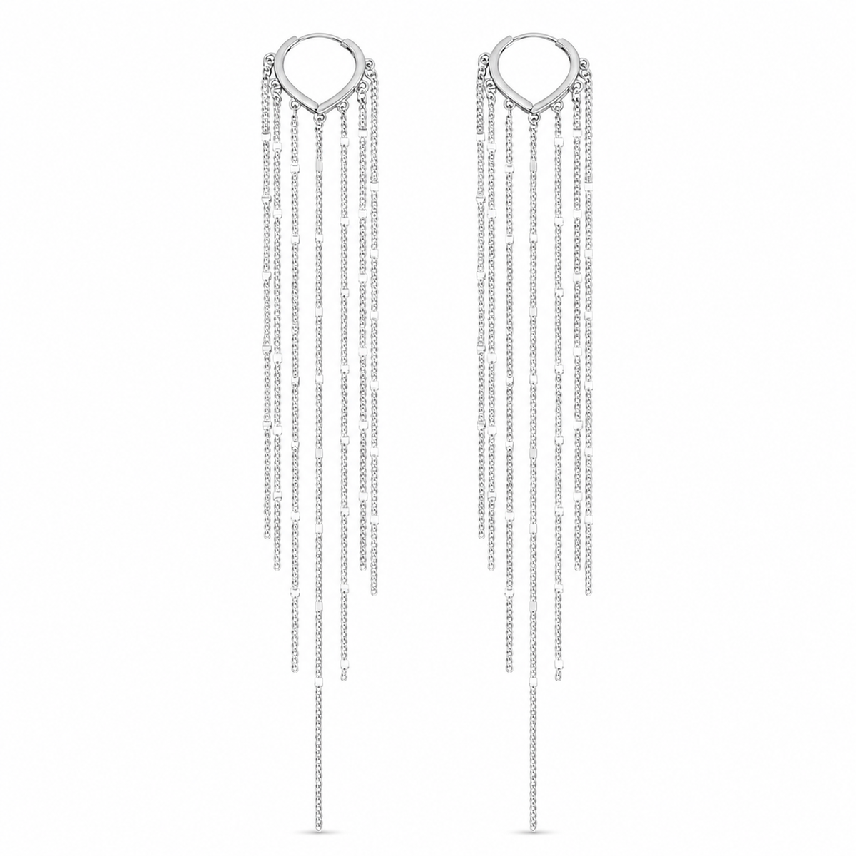 14K Gold Waterfall Chain Earrings