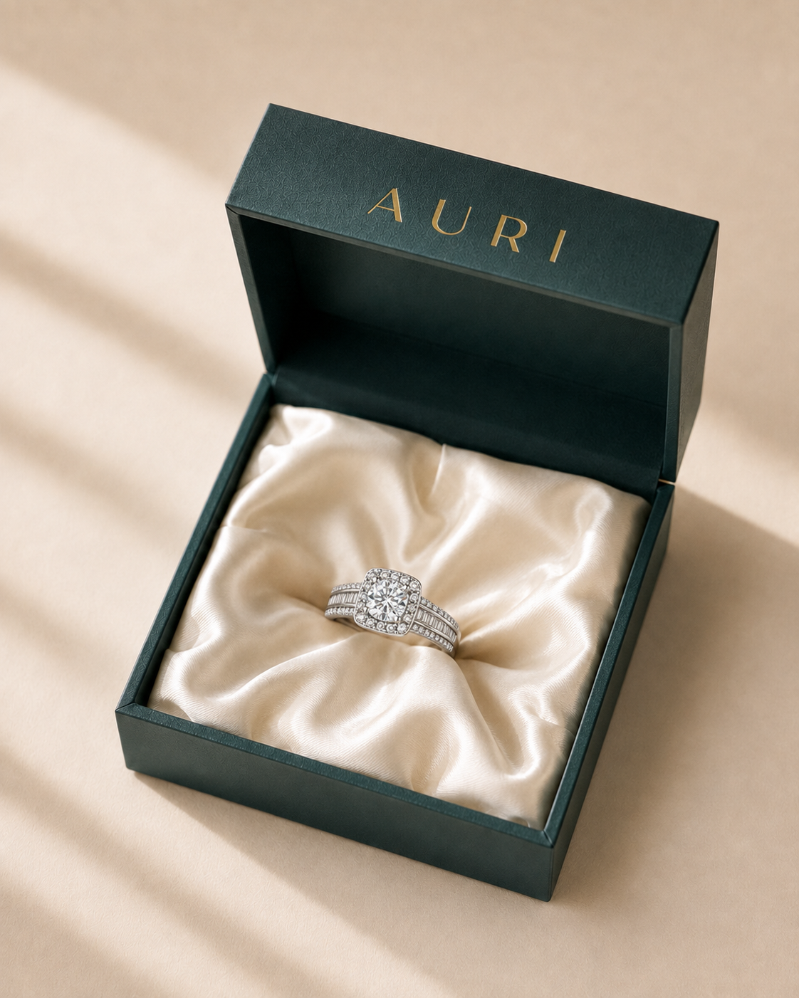 14K White Gold Solene Halo Ring
