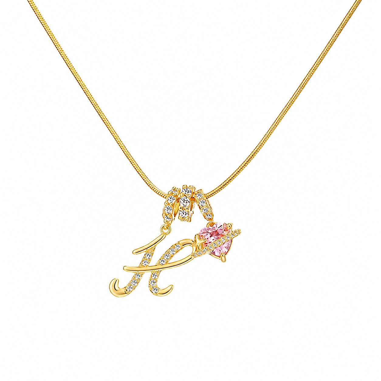 14K Gold Cherie Initial Necklace