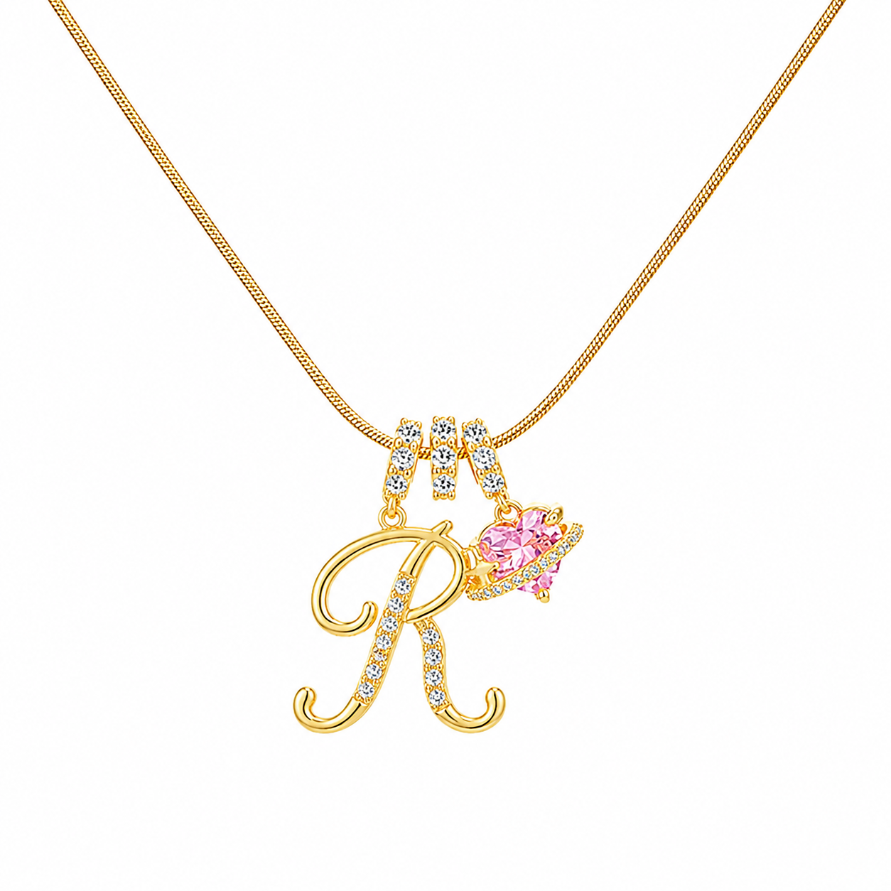14K Gold Cherie Initial Necklace