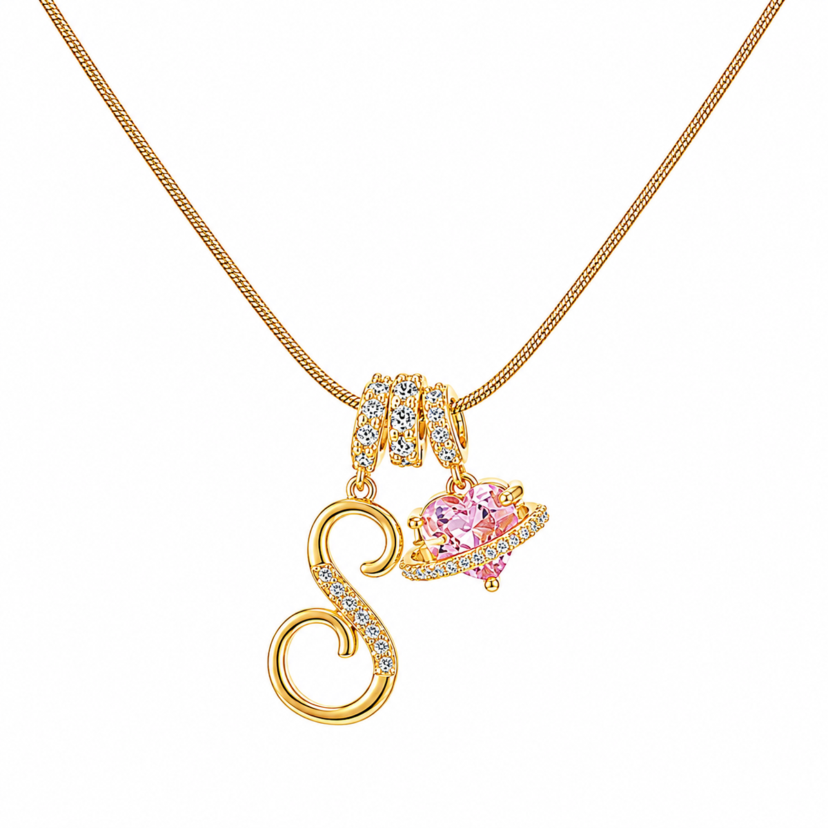 14K Gold Cherie Initial Necklace