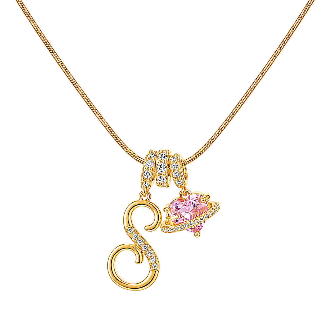14K Gold Cherie Initial Necklace