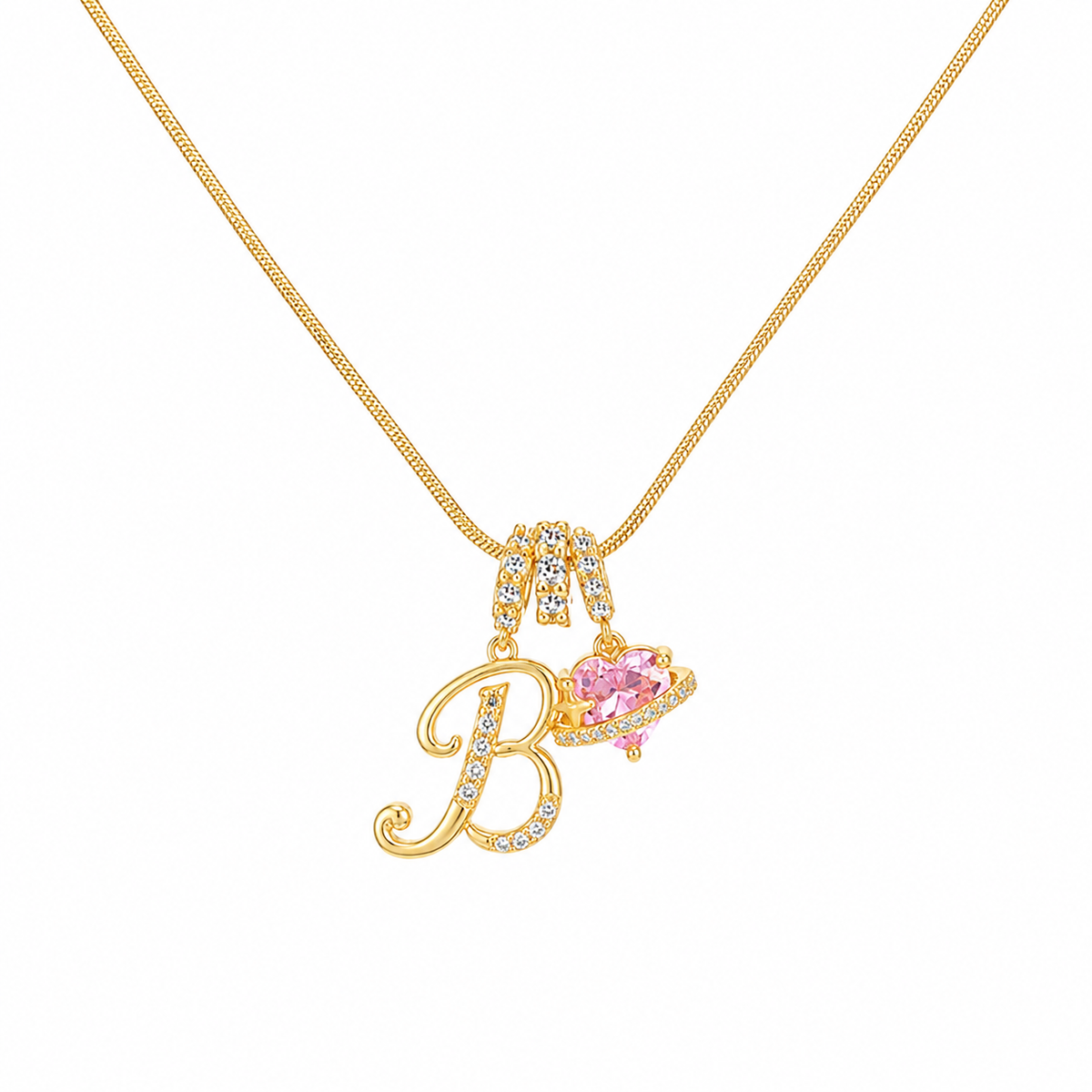 14K Gold Cherie Initial Necklace