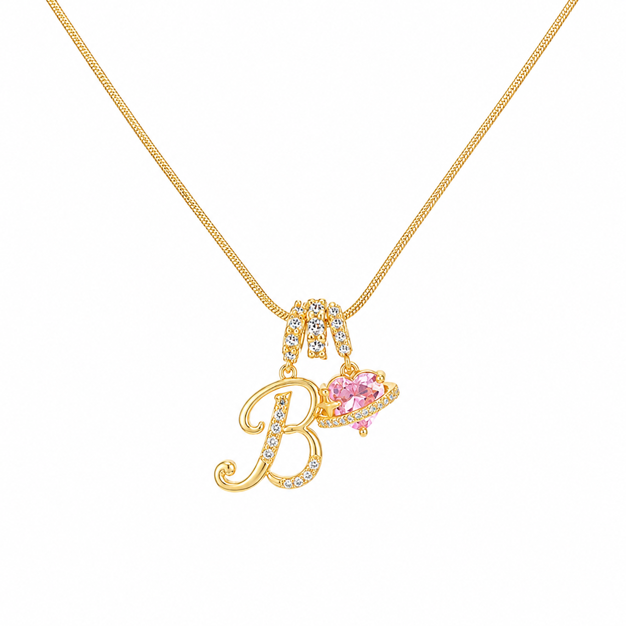 14K Gold Cherie Initial Necklace