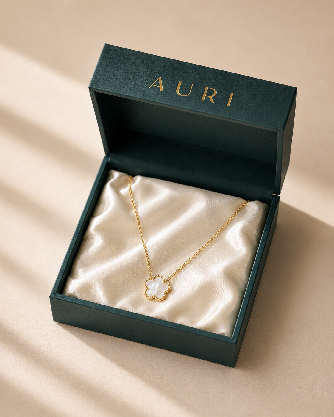 14K Gold Fortuna Clover Necklace