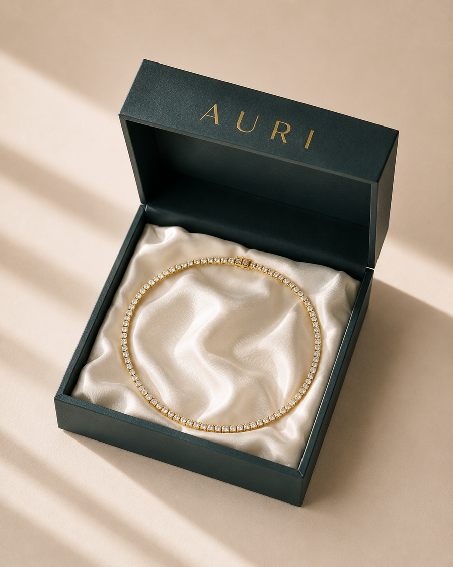 14K Gold Lumi Tennis Necklace