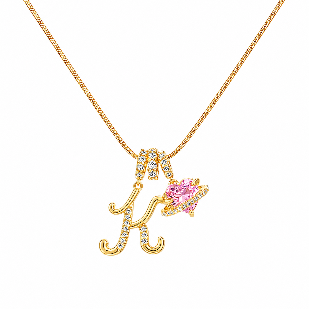 14K Gold Cherie Initial Necklace