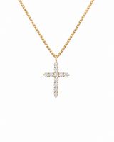 14K Gold Grace Cross Pendant