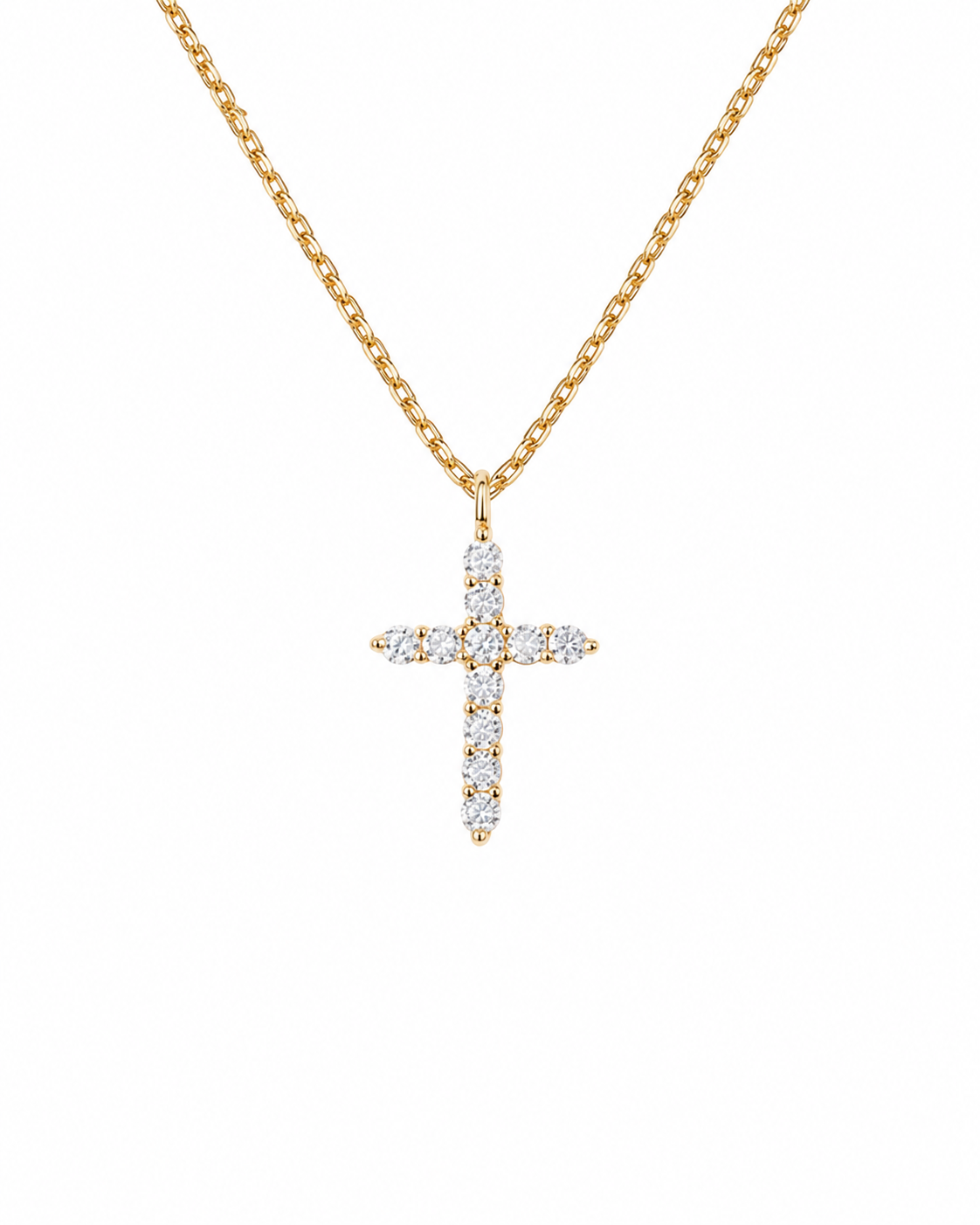 14K Gold Grace Cross Pendant