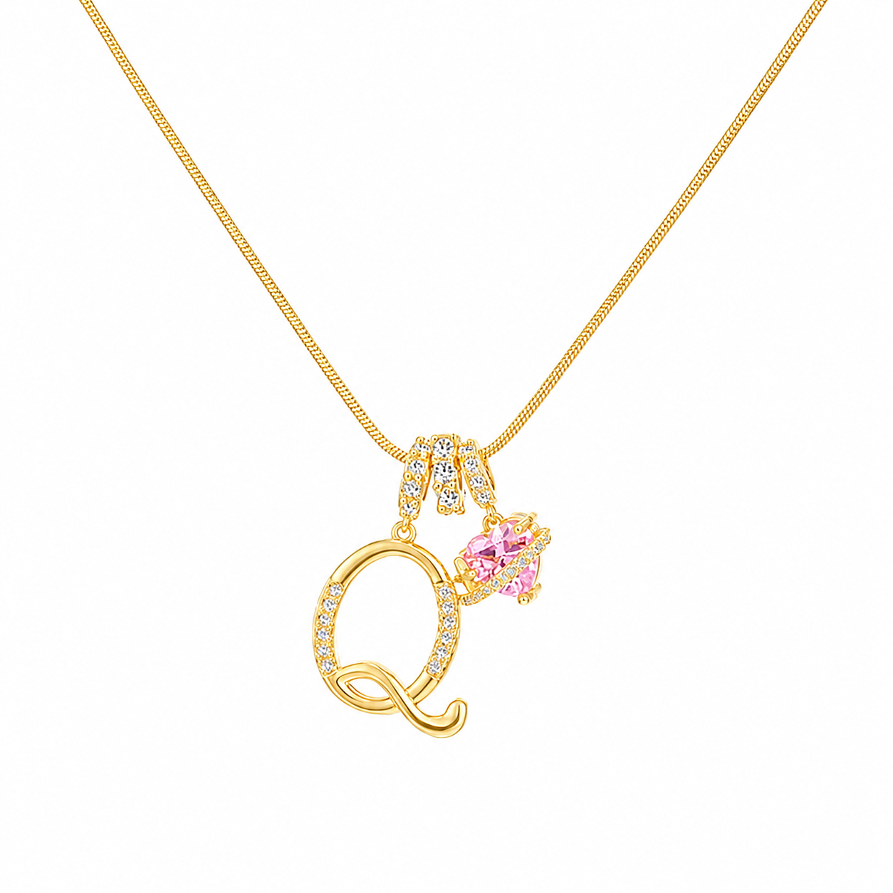 14K Gold Cherie Initial Necklace