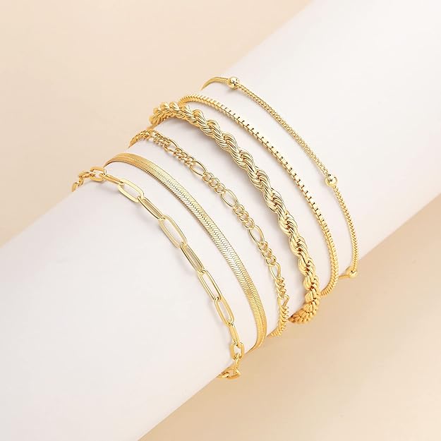 14K Gold Bracelet Set