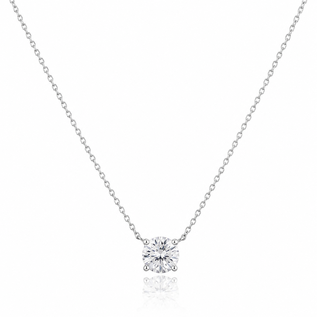 14K Gold Solitaire Pendant