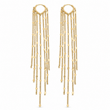 14K Gold Waterfall Chain Earrings