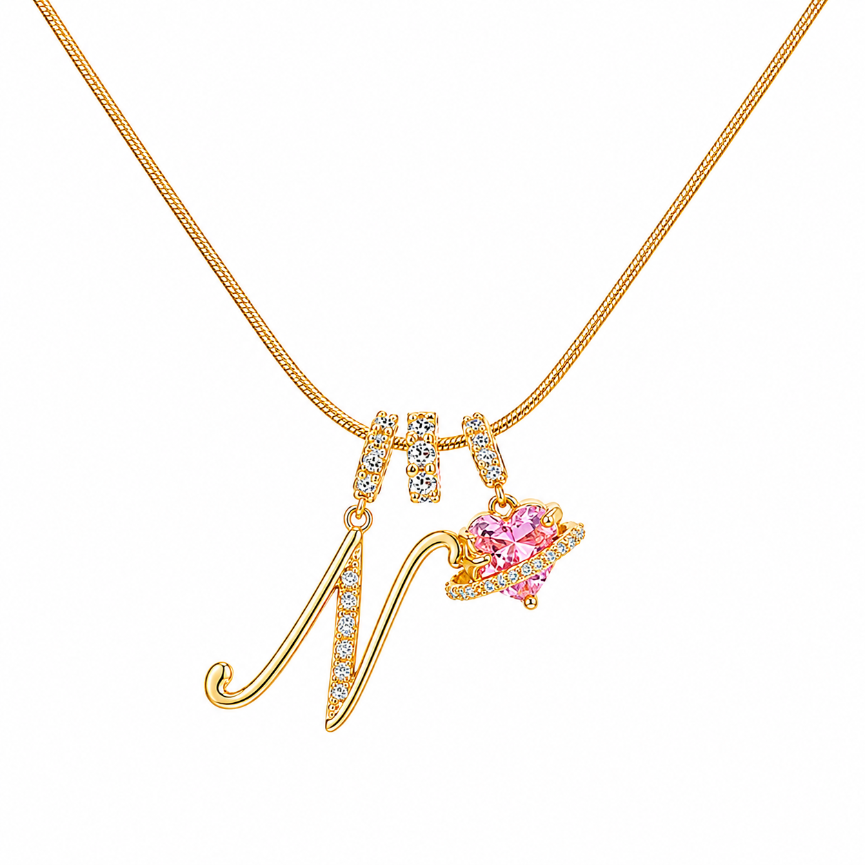 14K Gold Cherie Initial Necklace