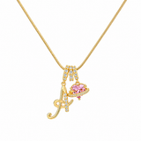 14K Gold Cherie Initial Necklace