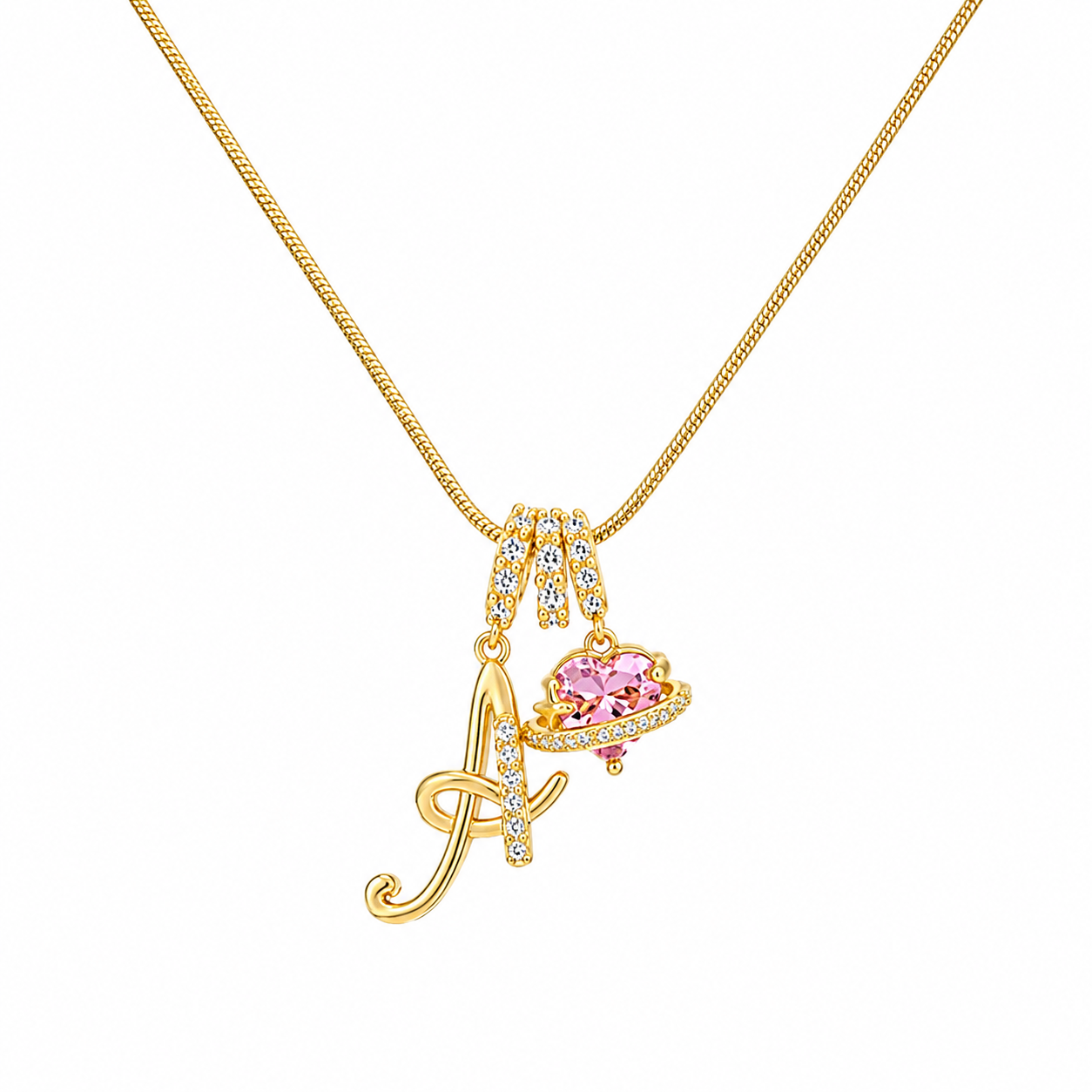 14K Gold Cherie Initial Necklace