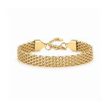 14K Gold Woven Chain Bracelet