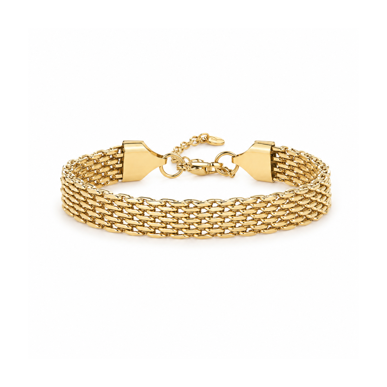 14K Gold Woven Chain Bracelet