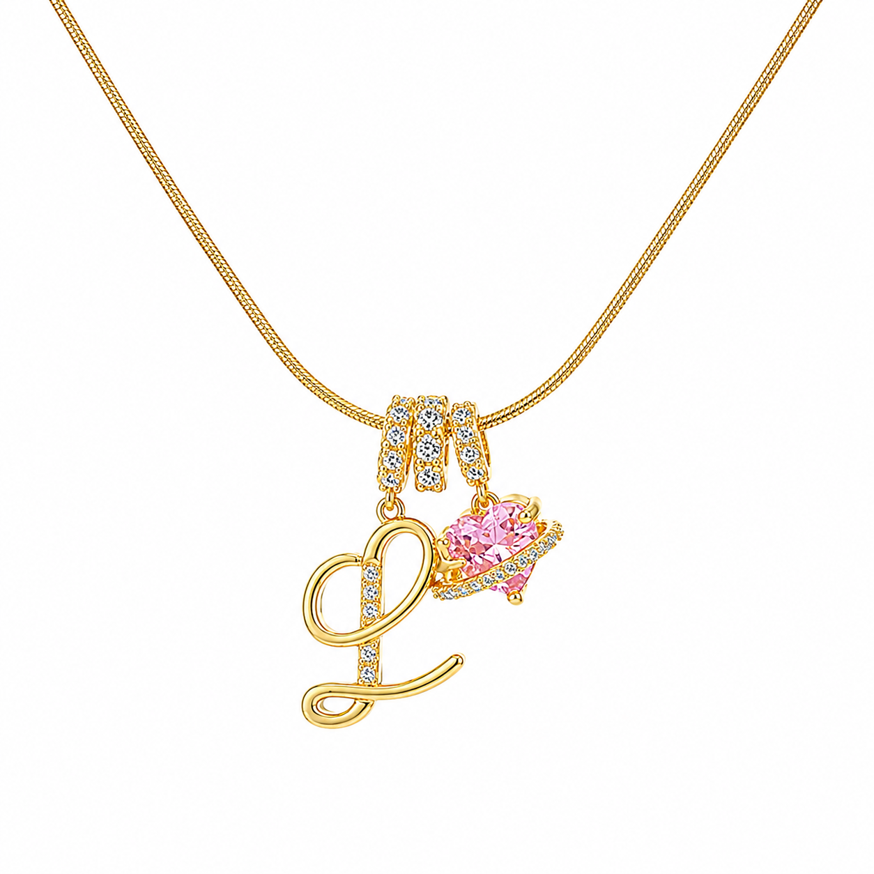14K Gold Cherie Initial Necklace