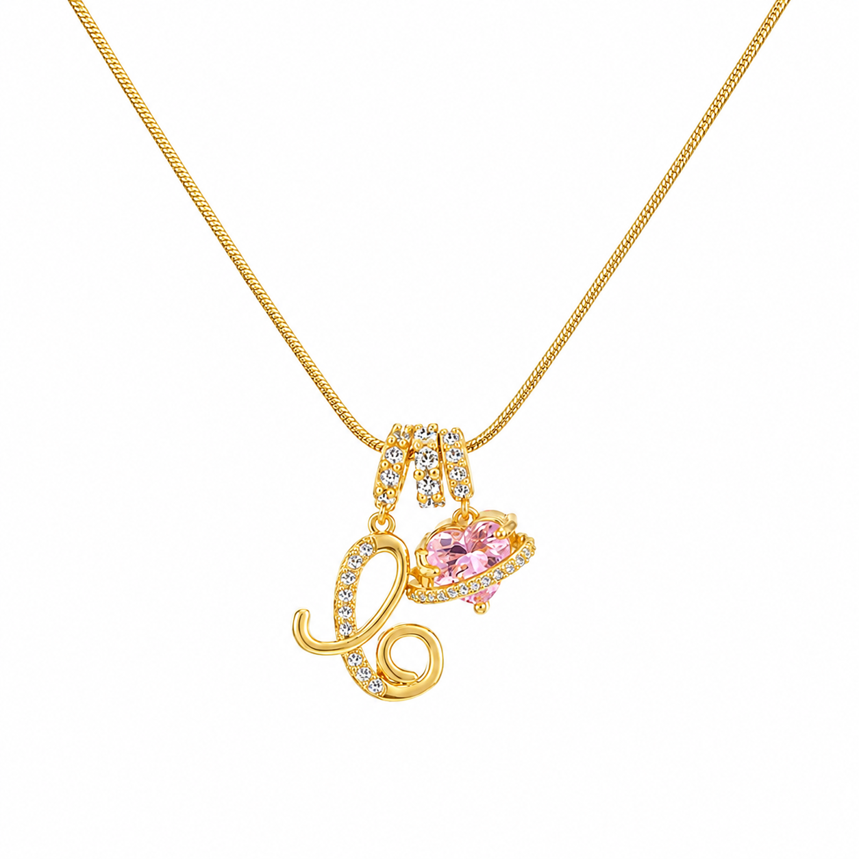 14K Gold Cherie Initial Necklace