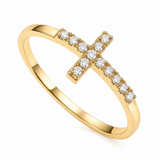 18K Gold Grace Cross Ring