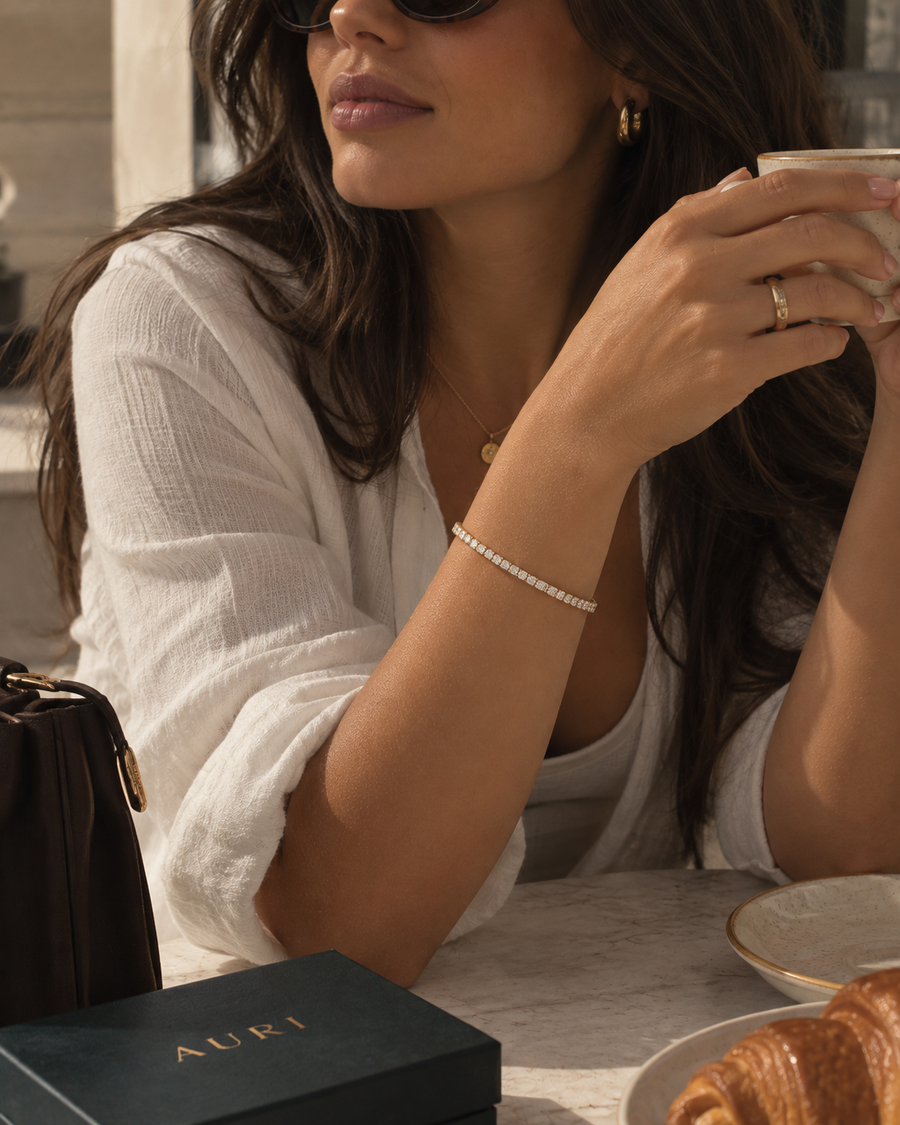 14K Gold Aurora Tennis Bracelet